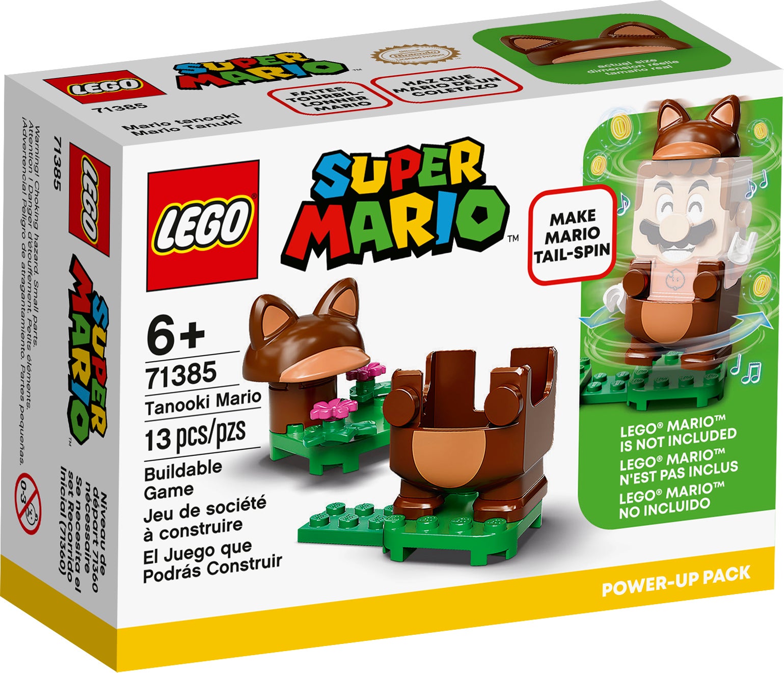 for sale online 13 Pieces LEGO Super Mario Tanooki Mario Power-Up Pack 71385 Building Kit